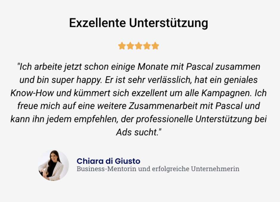 Chiara di Giusto - Bewertungen Ways 2 Leads , Pascal Mayer