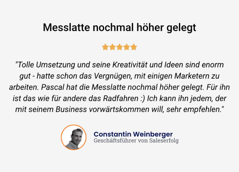 Constantin Weinberger - Bewertungen Ways 2 Leads , Pascal Mayer